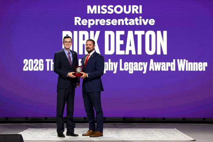Missouri Representative Dirk Deaton receives the 2026 Thomas B. Murphy Legacy Award during the 80th Annual Southern Legislative Conference (SLC) Closing Reception and State Dinner in Lexington, Kentucky.